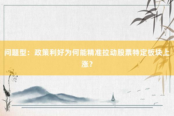 问题型：政策利好为何能精准拉动股票特定板块上涨？